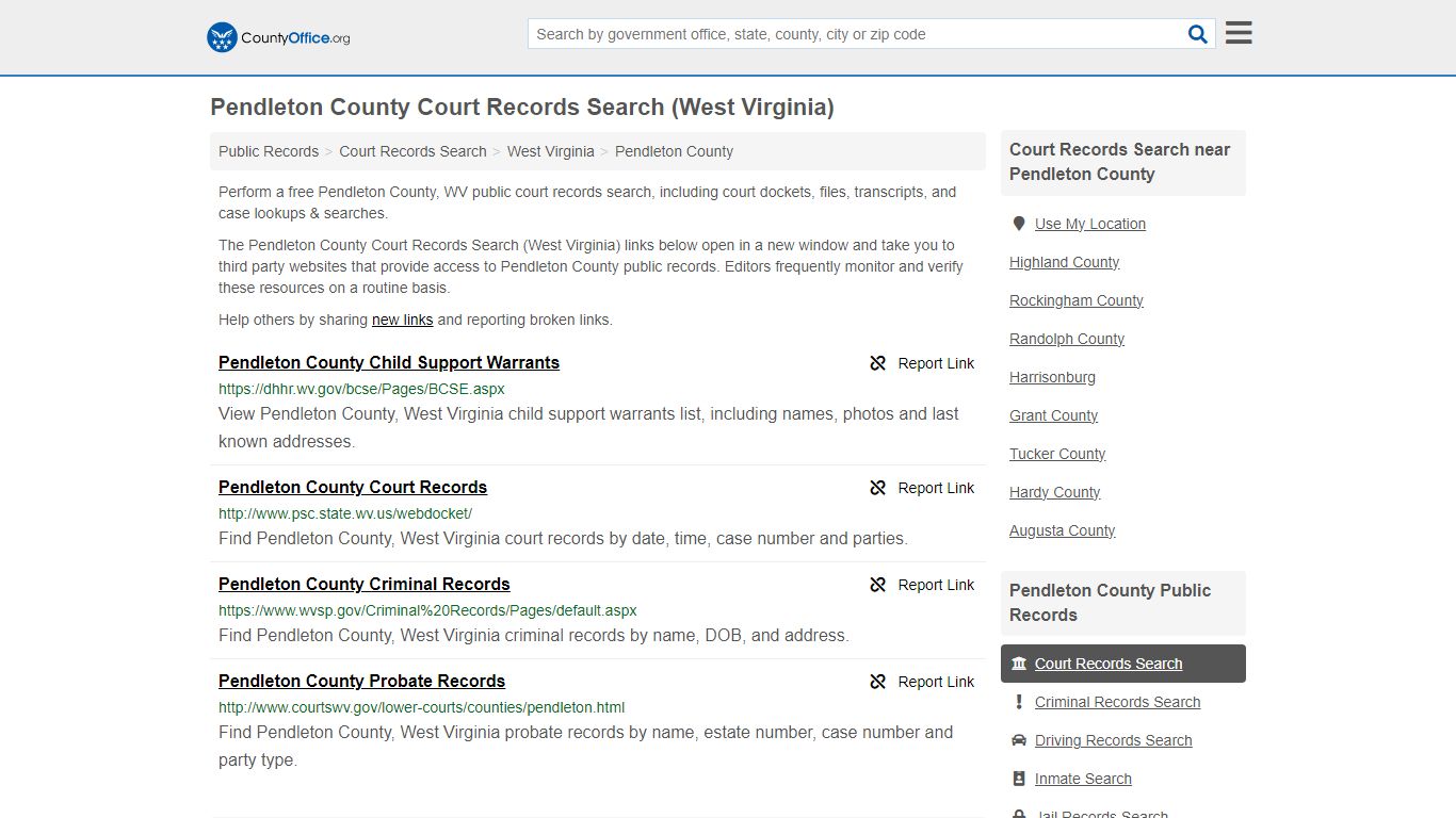 Pendleton County Court Records Search (West Virginia)