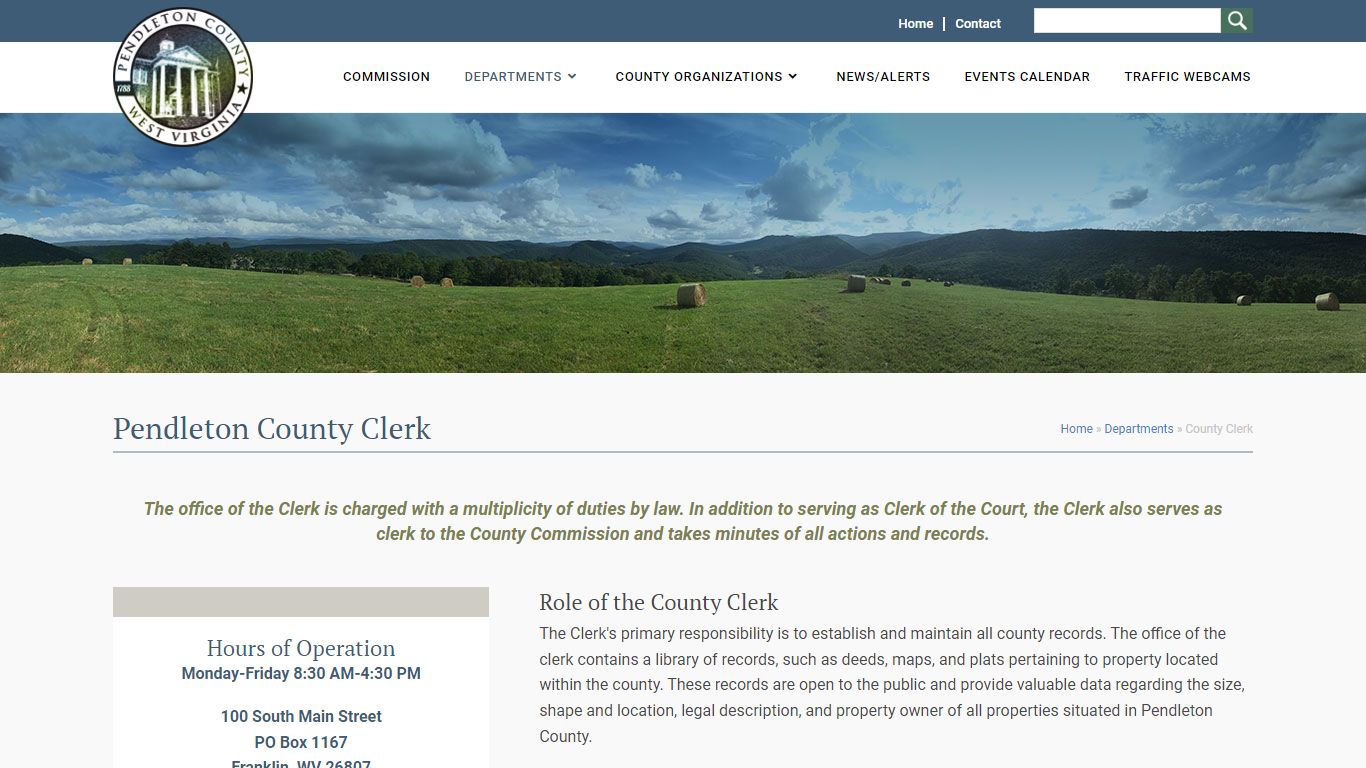 County Clerk - Pendleton County West Virginia